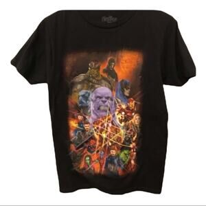 Marvel Avengers Black T-Shirt Small Short Sleeve